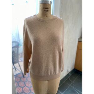 Antipast Japan Camel Beige 100% Cashmere Scoop Neck Dolman Sleeve Sweater Size M